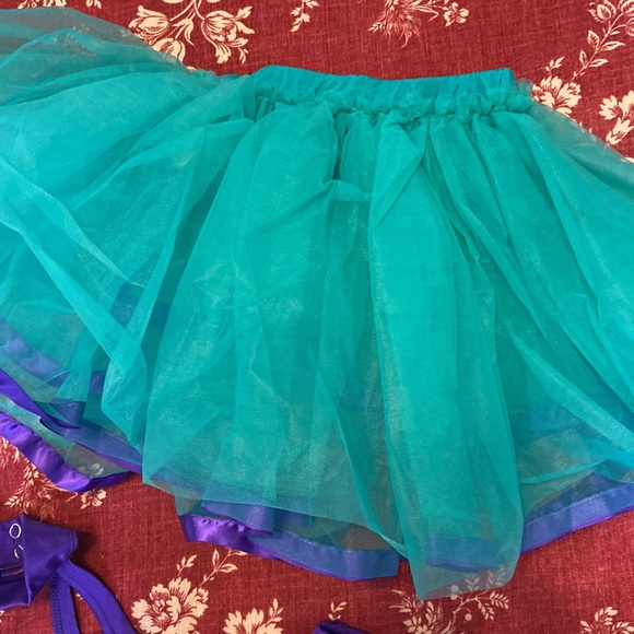 4 piece Weismann MC dance outfit💕little mermaid vibes💕 🧜🏼‍♀️ 💕 teal& purple - Picture 5 of 14